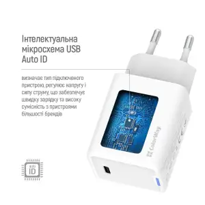 СЗУ ColorWay GaN Mini 45W PD Port PPS USB-C White (CW-CHS057PD-WT) UA