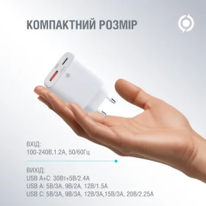 МЗП Piko TC-PD452 (1USB-Cx3A, 1USBx3A) 45W White (1283126597787) UA
