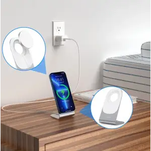 Беспроводное зарядное устройство Choetech T518-F 15W + подставка-держатель UA