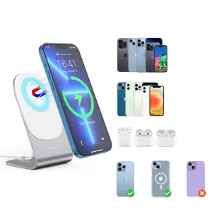 Беспроводное зарядное устройство Choetech T518-F 15W + подставка-держатель UA