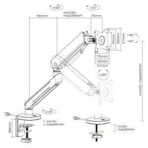 Кронштейн OfficePro MA901G Plus RGB 17-32
