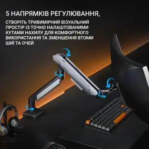Кронштейн Anda Seat Stealth Pro II White/Gray (AD-W-A9-1S-FW) UA