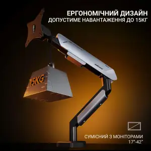 Кронштейн Anda Seat Stealth Pro II White/Gray (AD-W-A9-1S-FW) UA