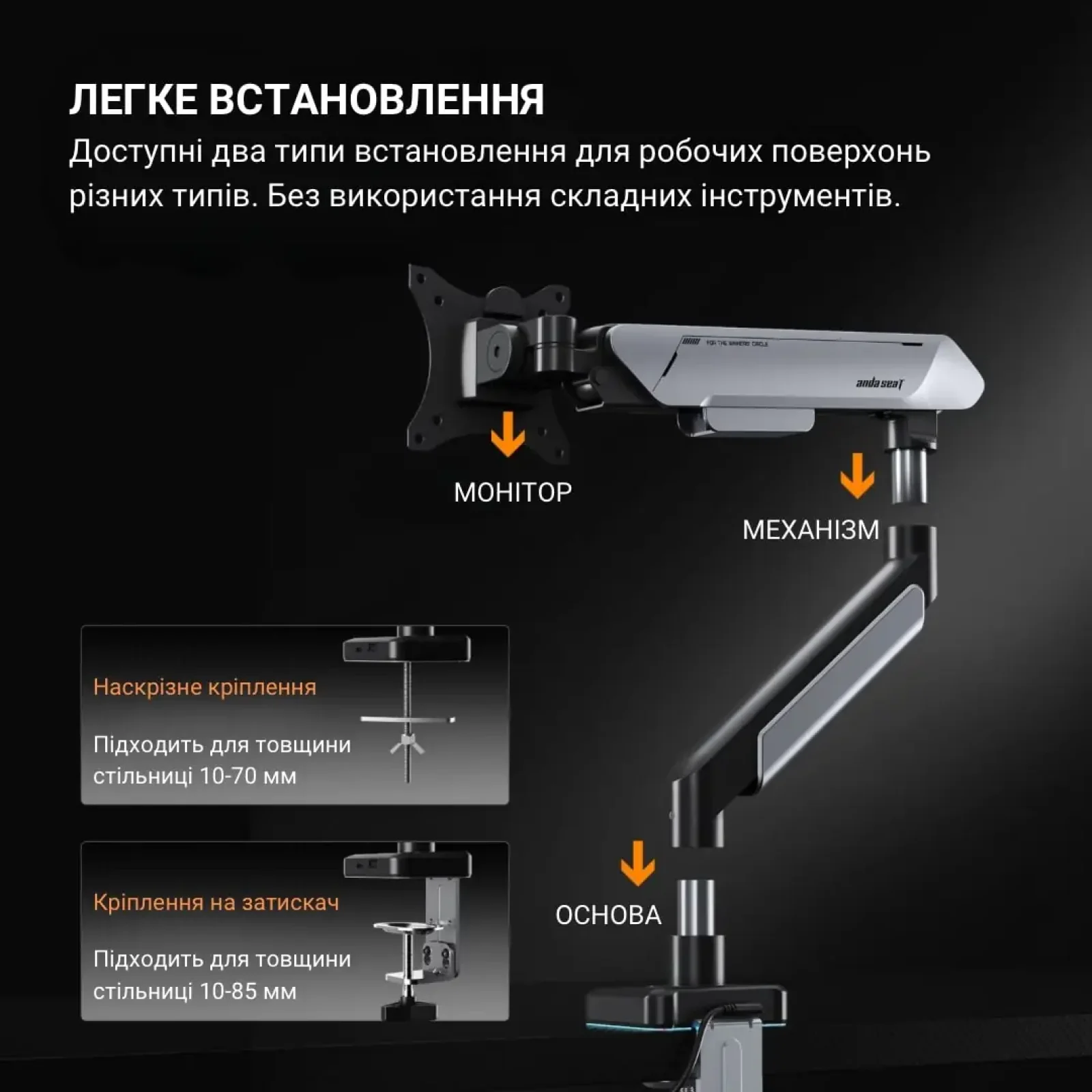 Кронштейн Anda Seat Stealth Pro II RGB 17