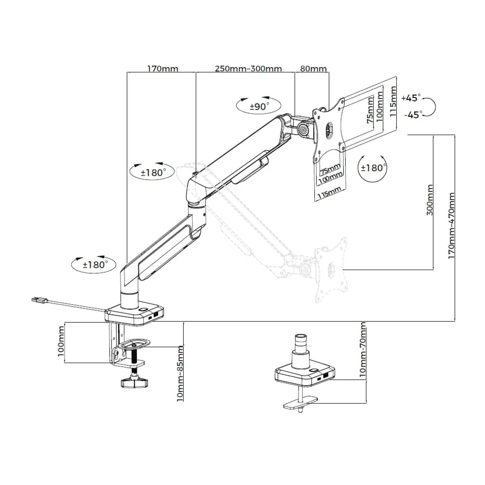Кронштейн Anda Seat Stealth Pro II RGB 17
