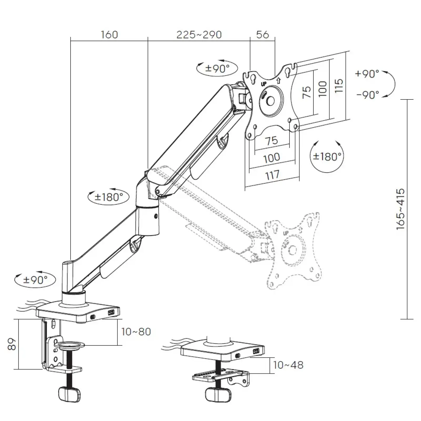 Кронштейн OfficePro MA431B 17-32