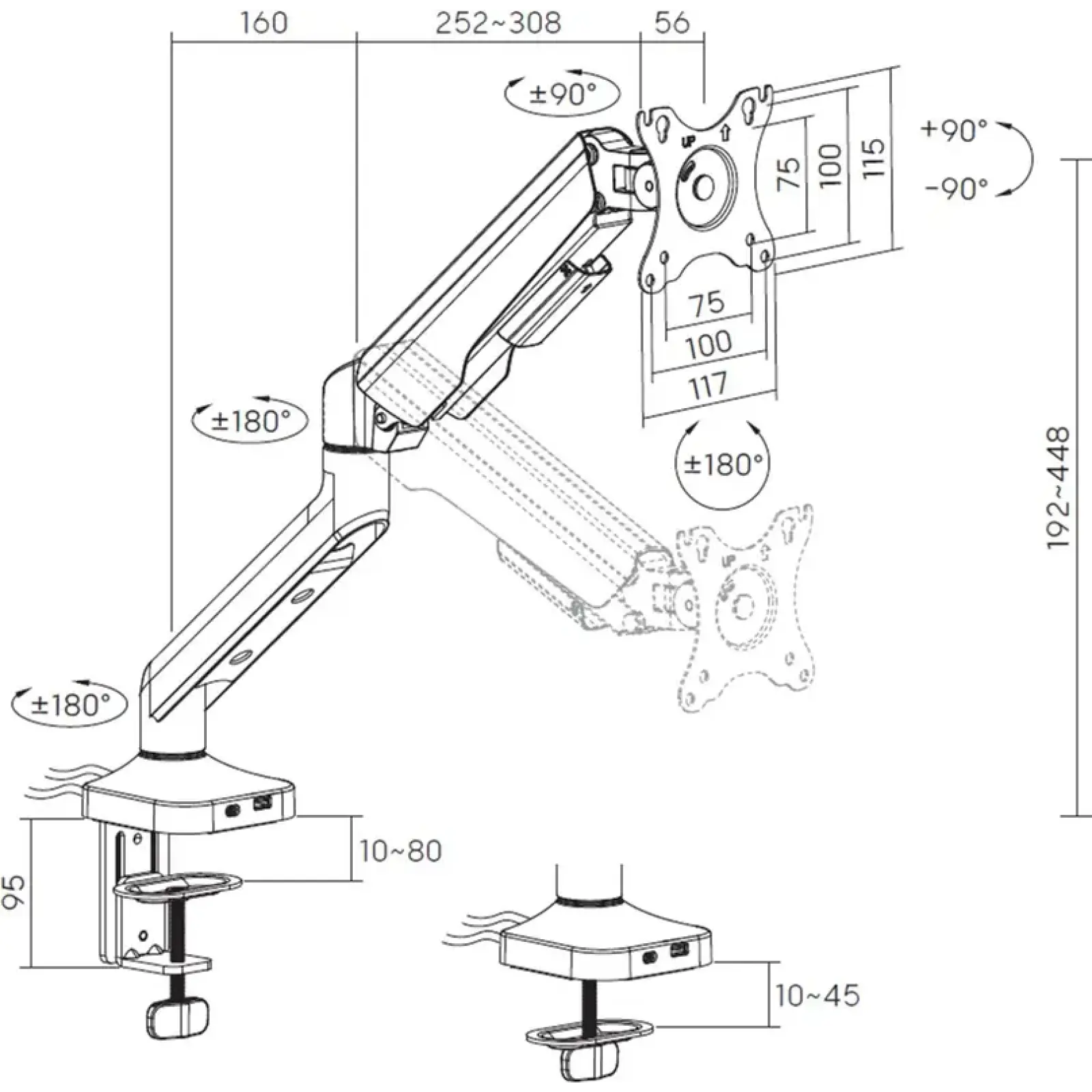 Настольная стойка OfficePro MA451W White UA