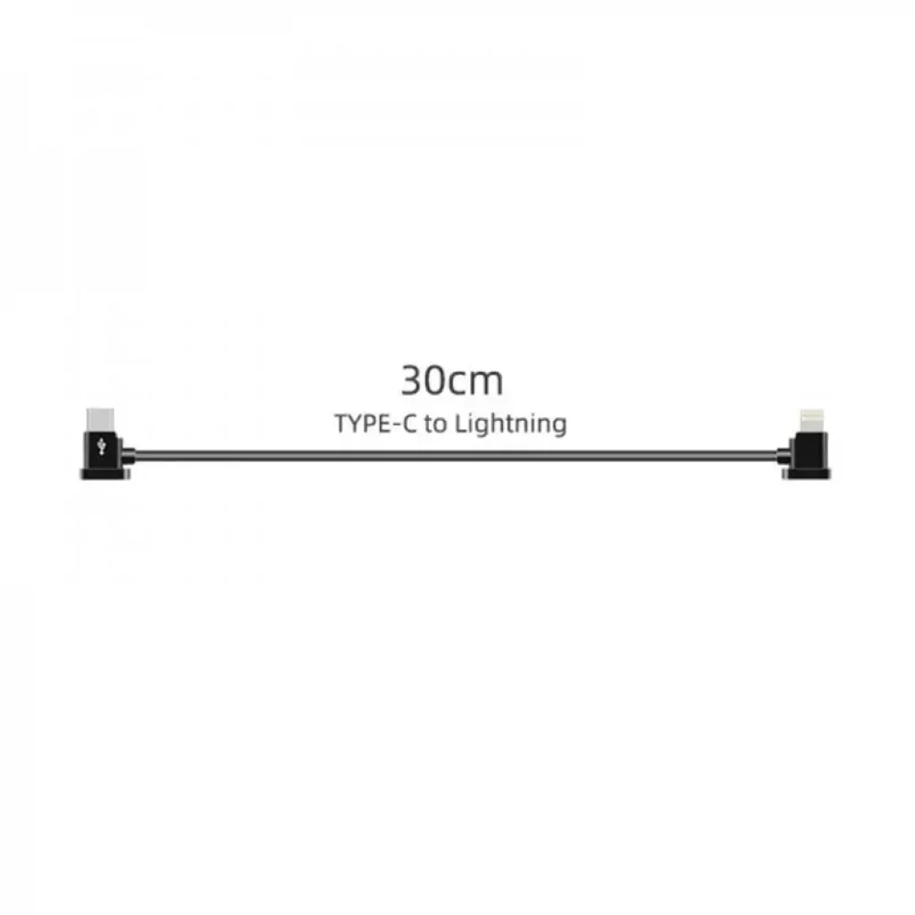 Кабель Goojodoq Type-C-Lightning для пульта квадрокоптера DJI Mavic 3 / Air 2 / Air 2S / Mini 2 / Mini 3 Pro 0.3м Black (100500392440660-30TL) UA