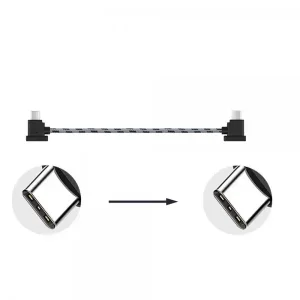 Кабель Goojodoq Type-C-Type-C Nylon для пульта RC-N1 DJI Mavic 3 / Air 2 / Air 2S / Mini 2 / Mini 3 Pro 0.3m Black (32866812366N130TT) UA