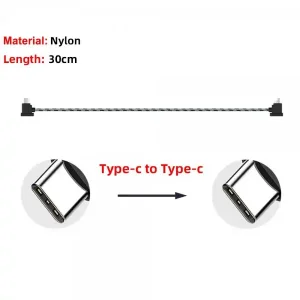 Кабель Goojodoq Type-C-Type-C Nylon для пульта RC-N1 DJI Mavic 3 / Air 2 / Air 2S / Mini 2 / Mini 3 Pro 0.3m Black (32866812366N130TT) UA