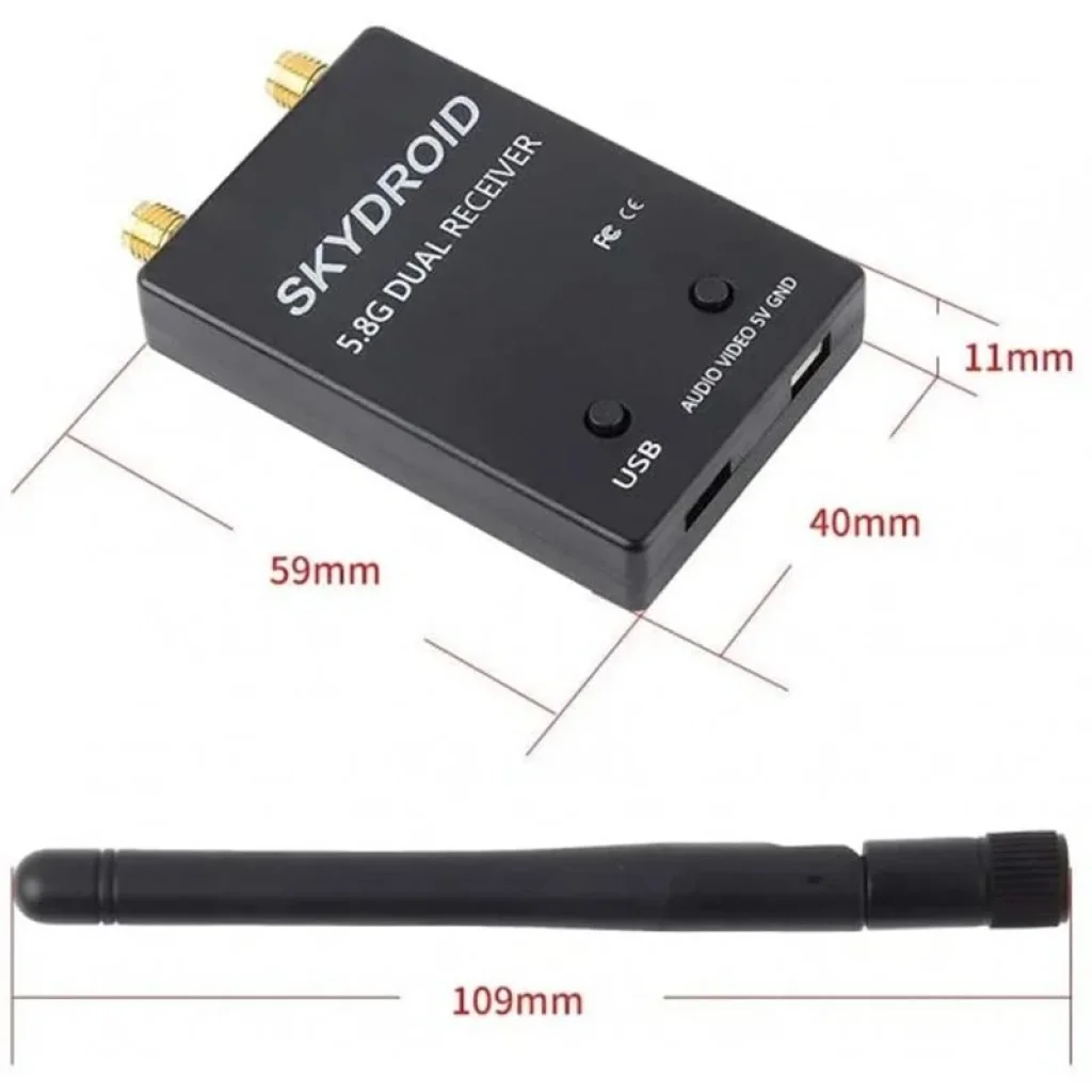 Приймач FPV радіо сигналу Skydroid 5.8G для Android Dual Black (1005005930052108DB) UA