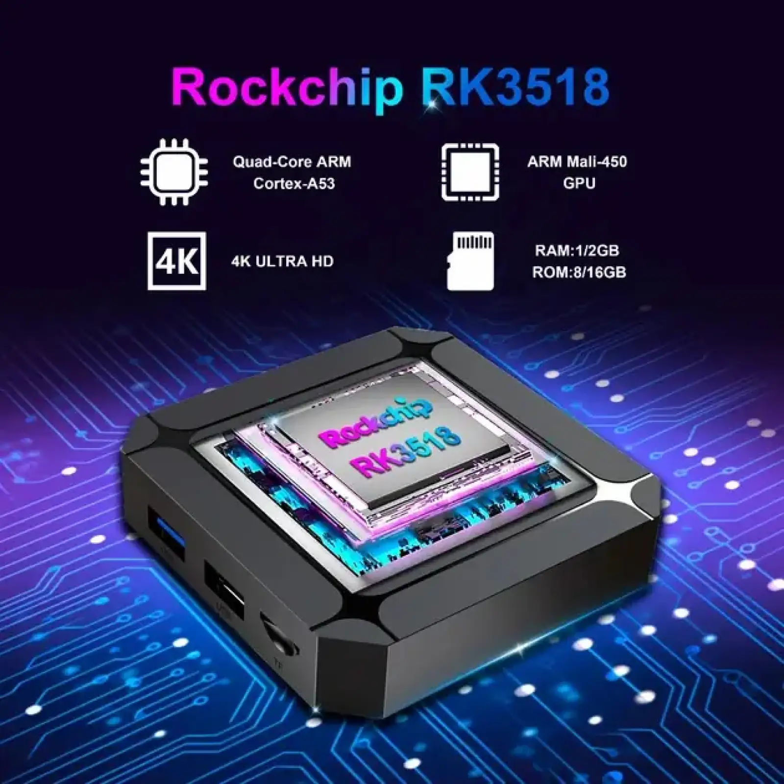 HD медіаплеєр X96Q Android (RK3518/2GB/32GB) UA