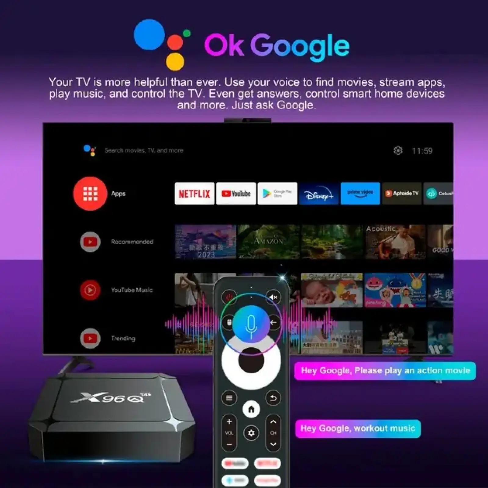 HD медіаплеєр X96Q Android (RK3518/2GB/32GB) UA