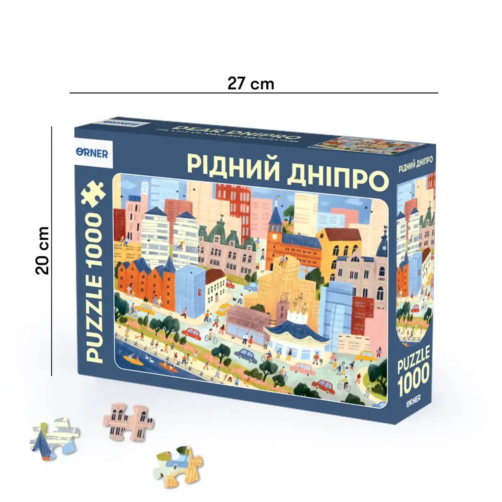 Пазл Orner Рідний Дніпро 1000 елементів UA