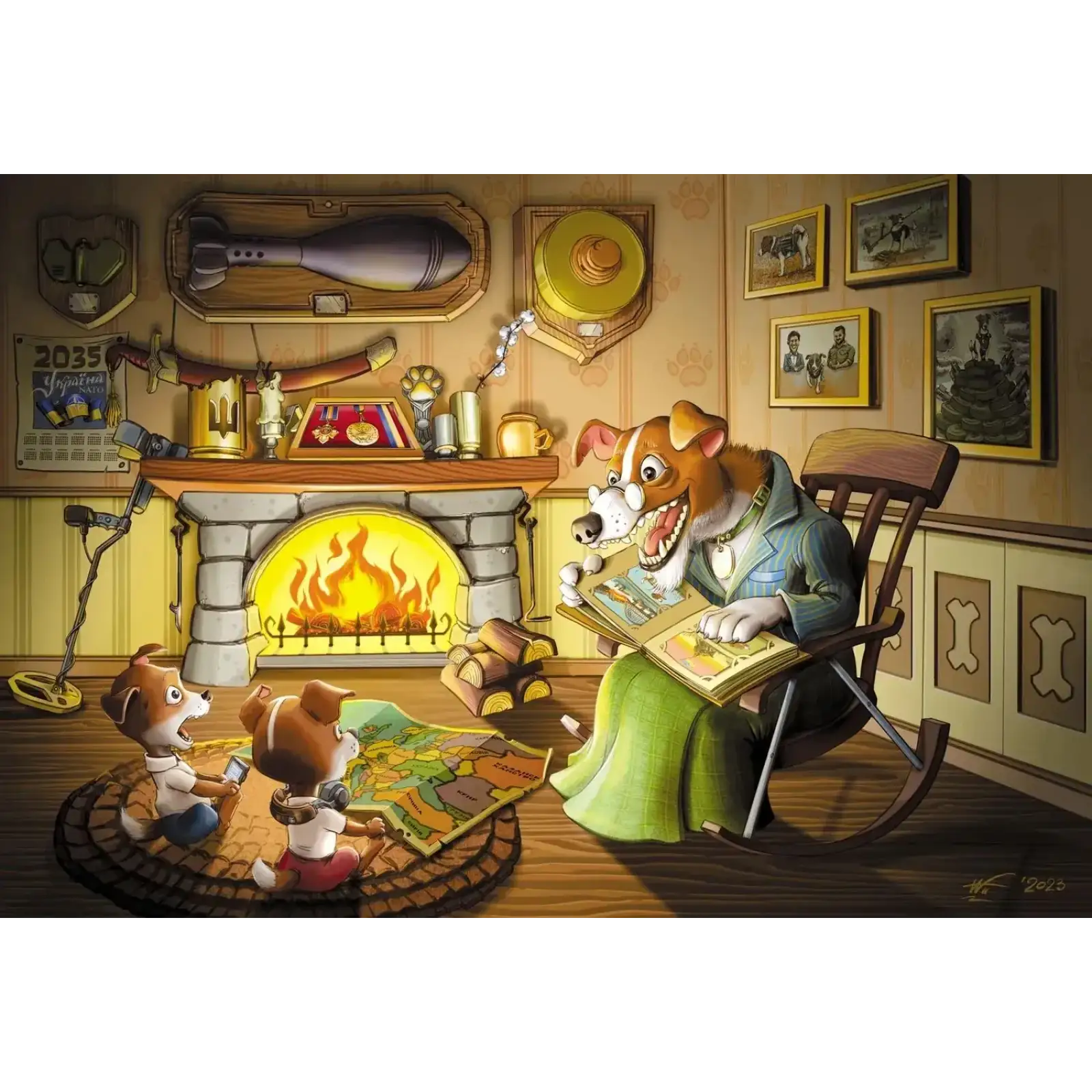 Пазл UkrainianPuzzles Пес Патрон на пенсії UA