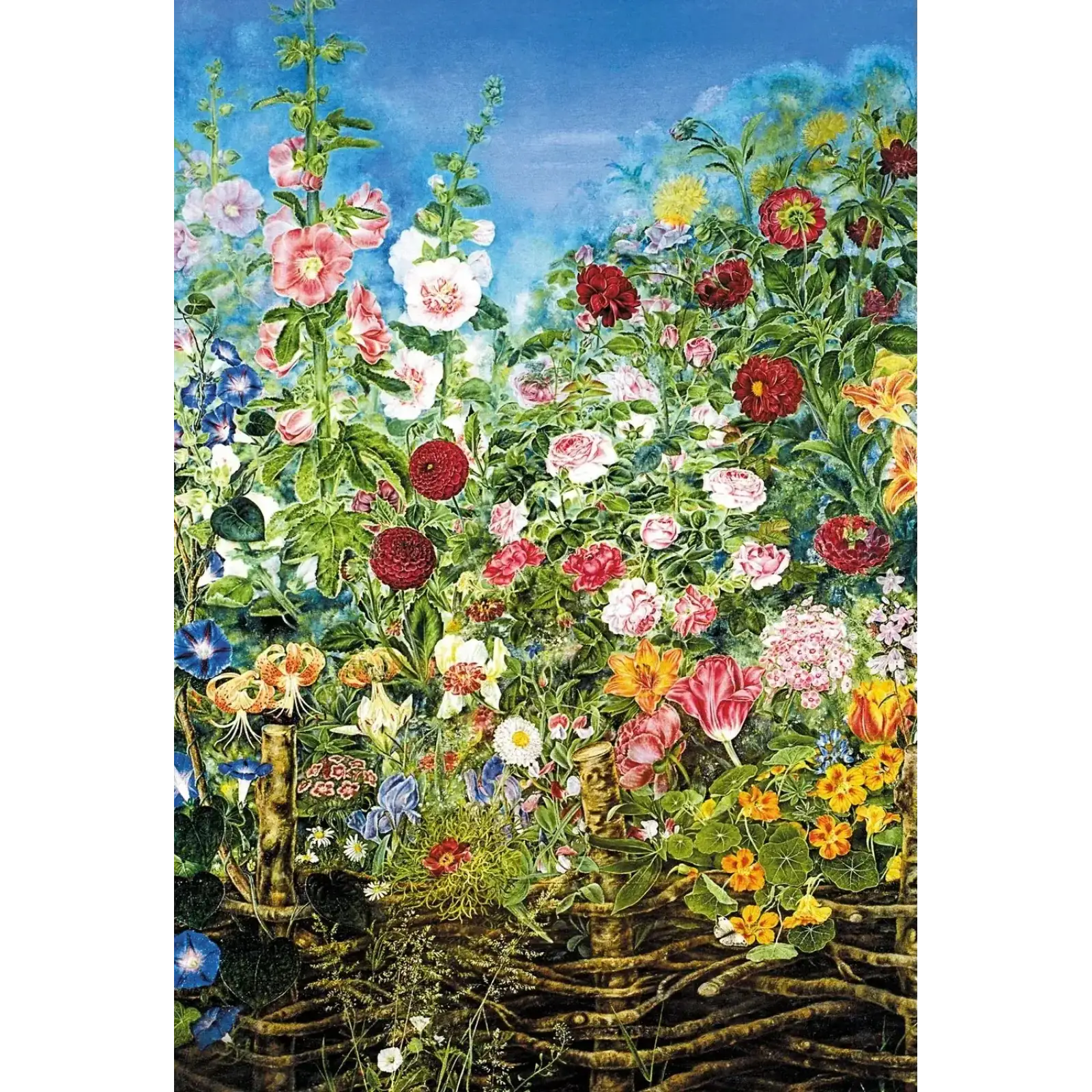 Пазл UkrainianPuzzles Квіти за тином. Катерина Білокур UA