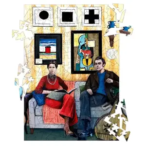 Пазл дерев`яний UkrainianPuzzles В гостях у Малевича UA