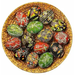 Пазл дерев`яний UkrainianPuzzles Писанки UA