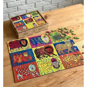 Пазл дерев`яний UkrainianPuzzles Звірі Примаченко UA