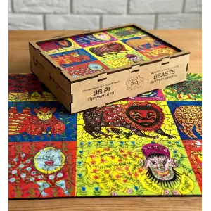 Пазл дерев`яний UkrainianPuzzles Звірі Примаченко UA