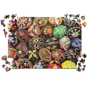 Пазл дерев`яний UkrainianPuzzles Мистецтво писанкарства Віри Манько UA