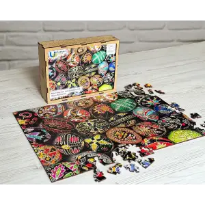 Пазл дерев`яний UkrainianPuzzles Мистецтво писанкарства Віри Манько UA