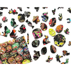 Пазл дерев`яний UkrainianPuzzles Мистецтво писанкарства Віри Манько UA