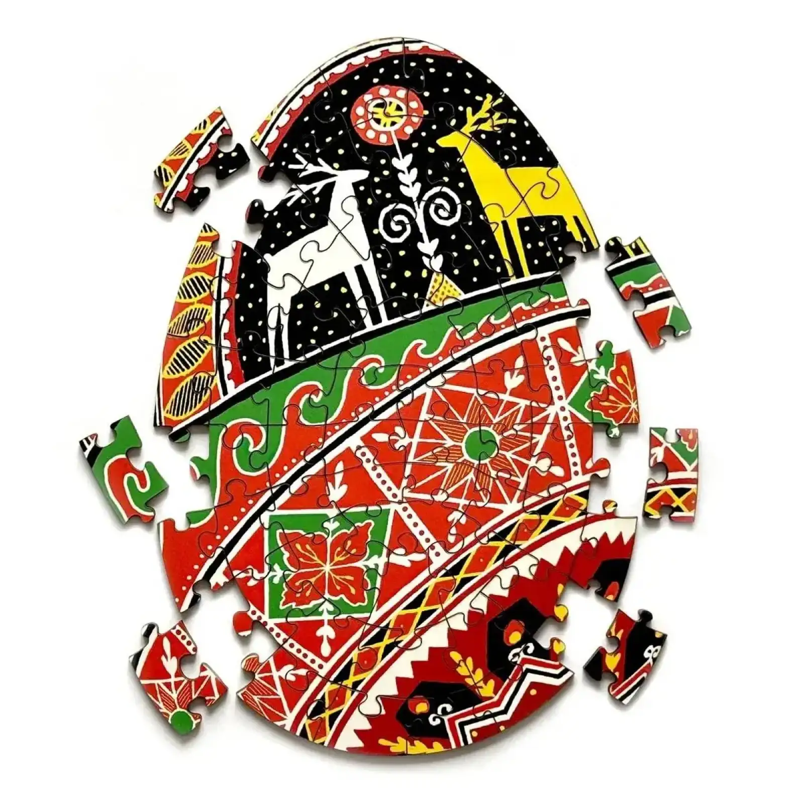 Пазл дерев`яний UkrainianPuzzles Писанка у візерунках Тараса Городецького UA