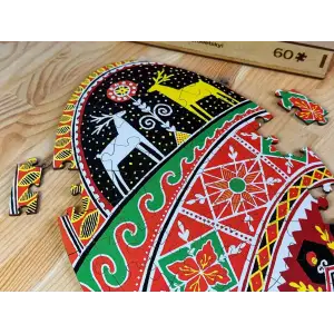 Пазл дерев`яний UkrainianPuzzles Писанка у візерунках Тараса Городецького UA