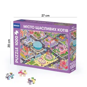 Пазл Orner Город счастливых кошек 1000 элементов UA