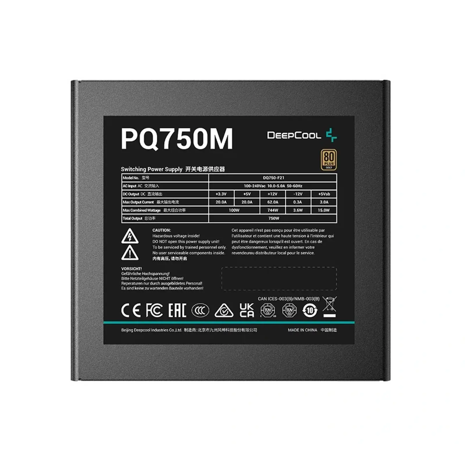 Блок живлення DeepCool PQ750M (R-PQ750M-FA0B-EU) 750W UA