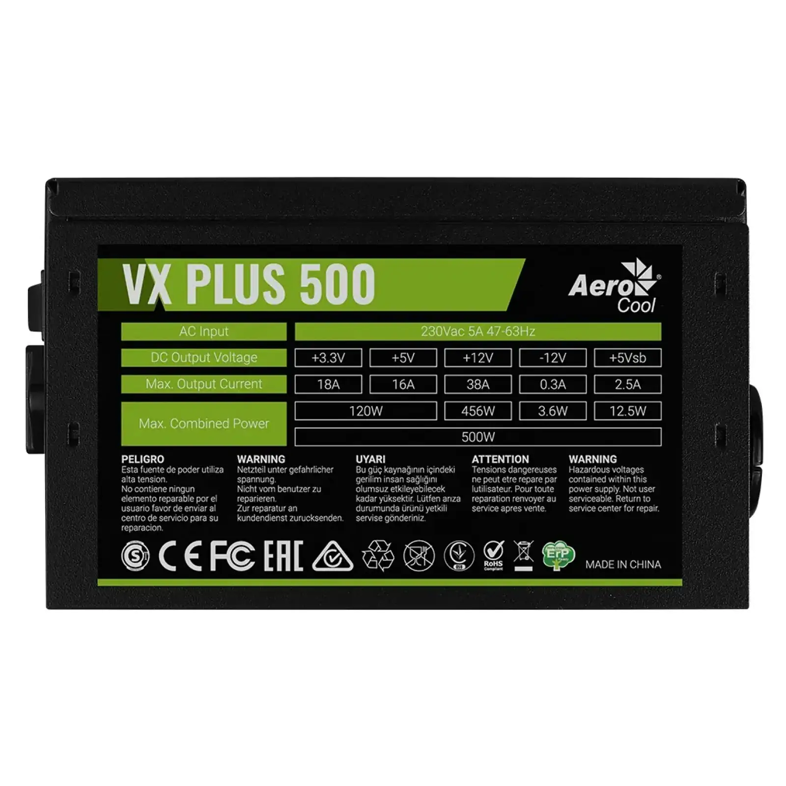 Блок питания AeroCool VX Plus 500 (ACPN-VS50NEY.11) UA