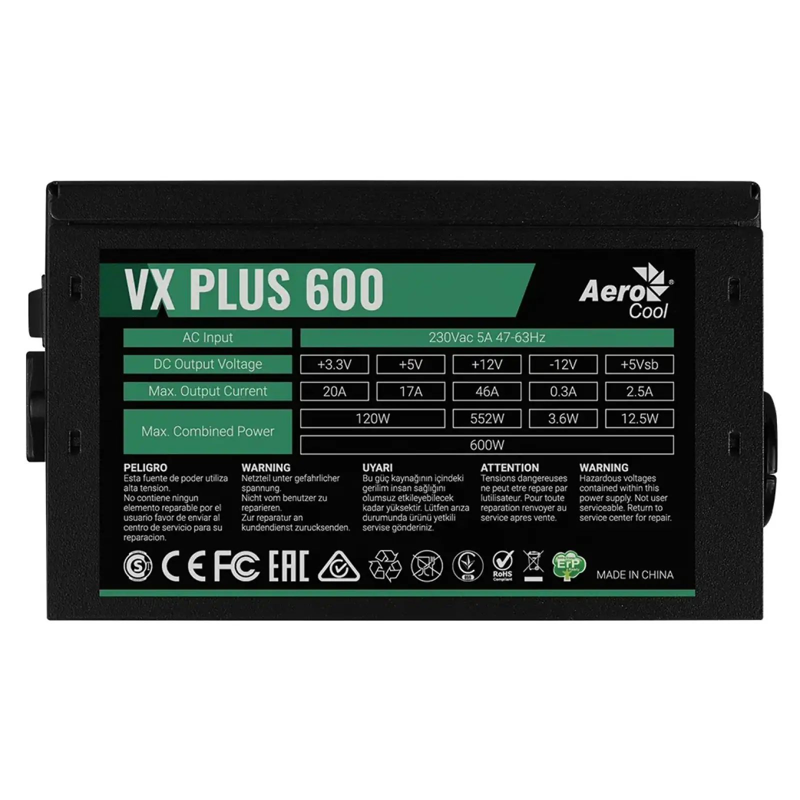 Блок живлення AeroCool VX Plus 600 (ACPN-VS60NEY.11) UA