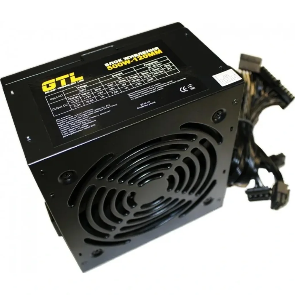 Блок живлення GTL (GTL-500-120) 500W 120mm UA