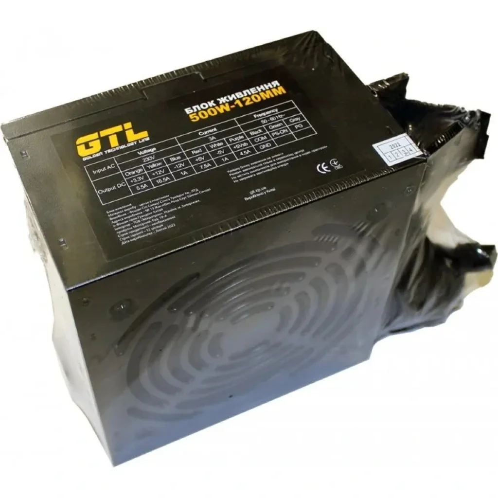 Блок живлення GTL (GTL-500-120) 500W 120mm UA