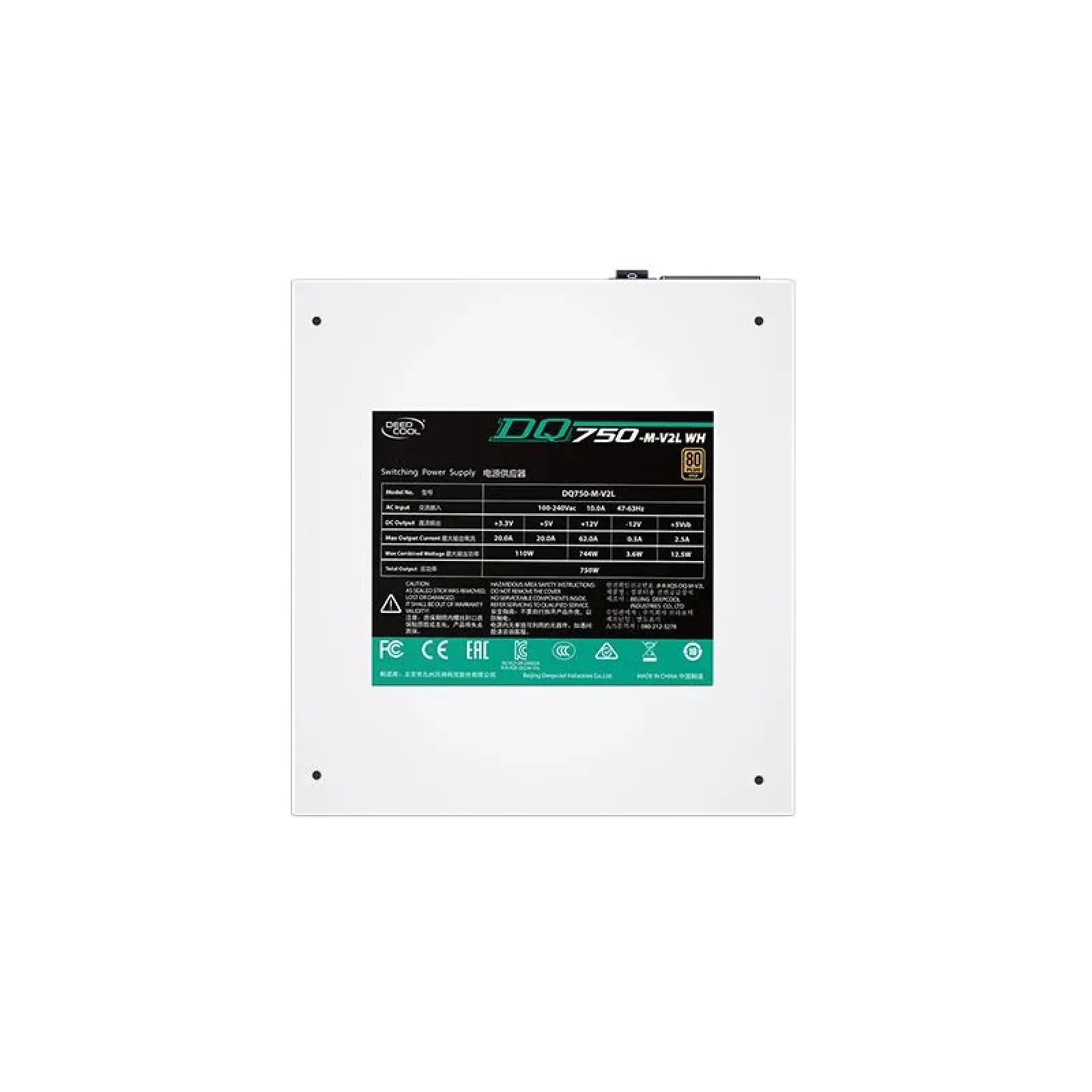 Блок живлення DeepCool DQ750 (DQ750-M-V2L WH) 750W UA