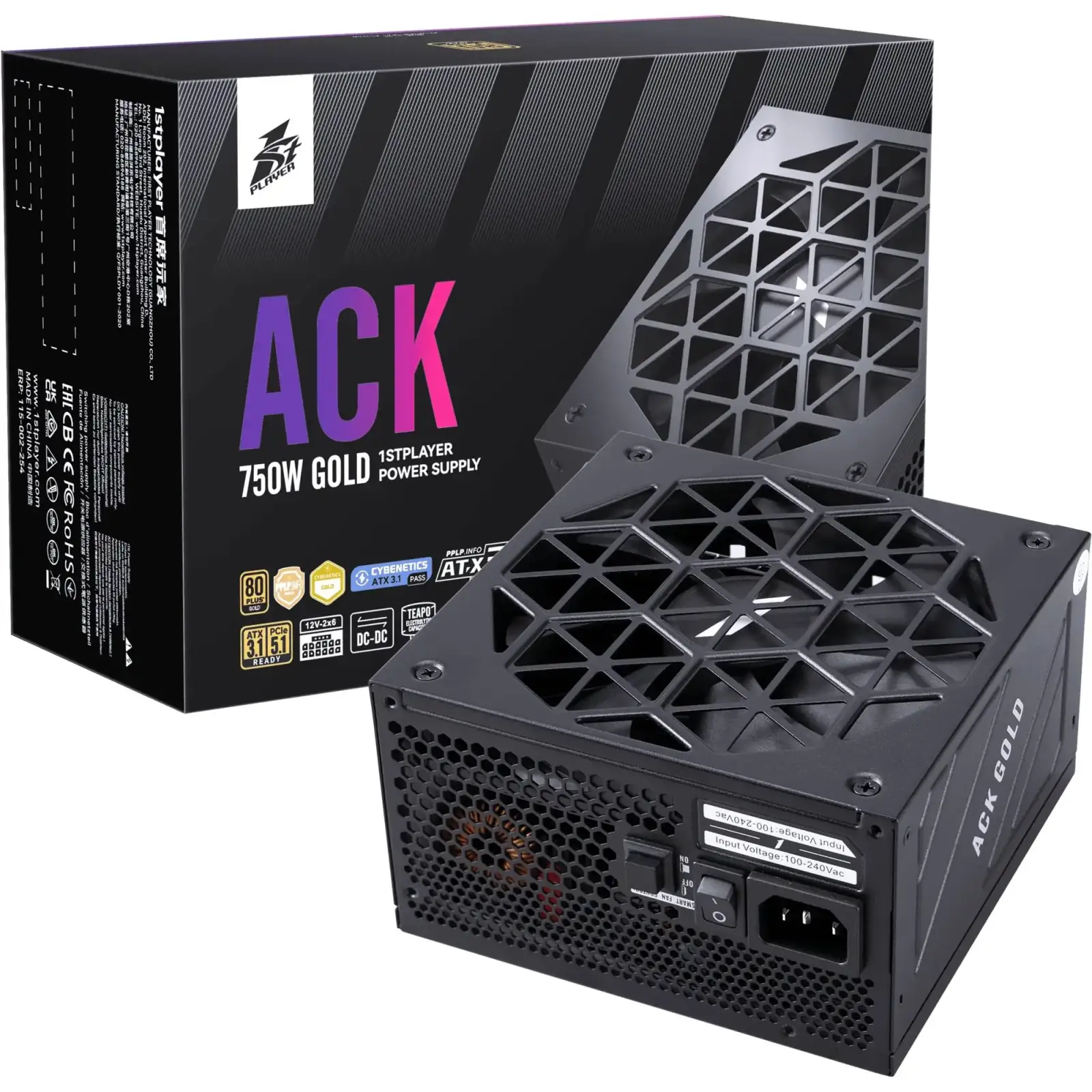 Блок питания 1stPlayer HA-750BA2 750W (ACK-GLD-750-BK-EU) UA