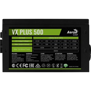 Блок живлення AeroCool VX Plus Stealth 500 (ACPN-VS50NEY.12) 500W UA