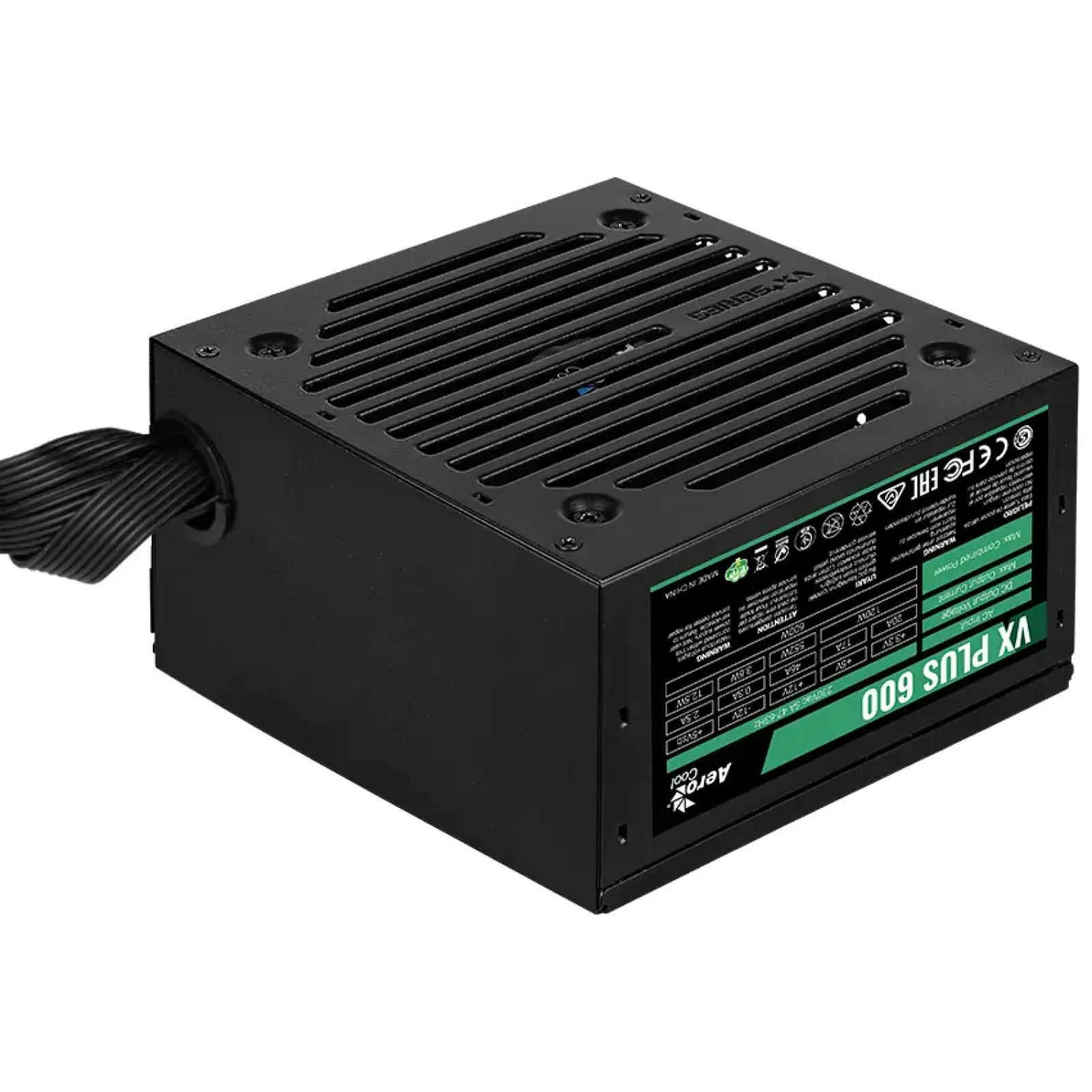 Блок живлення AeroCool VX Plus Stealth 600 (ACPN-VS60NEY.12) 600W UA