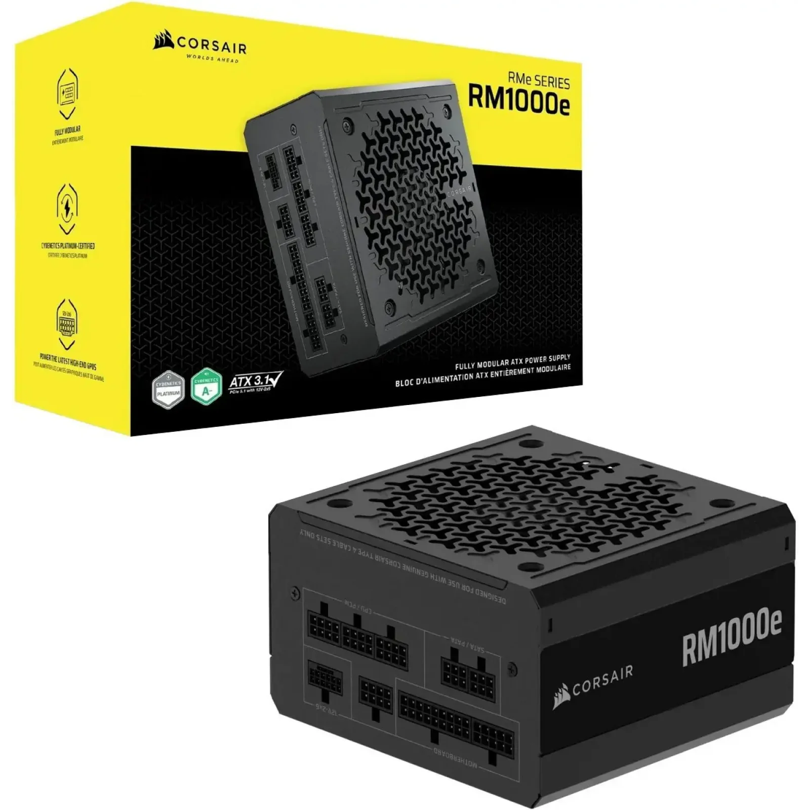 Блок живлення Corsair RM1000e ATX 3.1 (CP-9020297-EU) 1000W UA