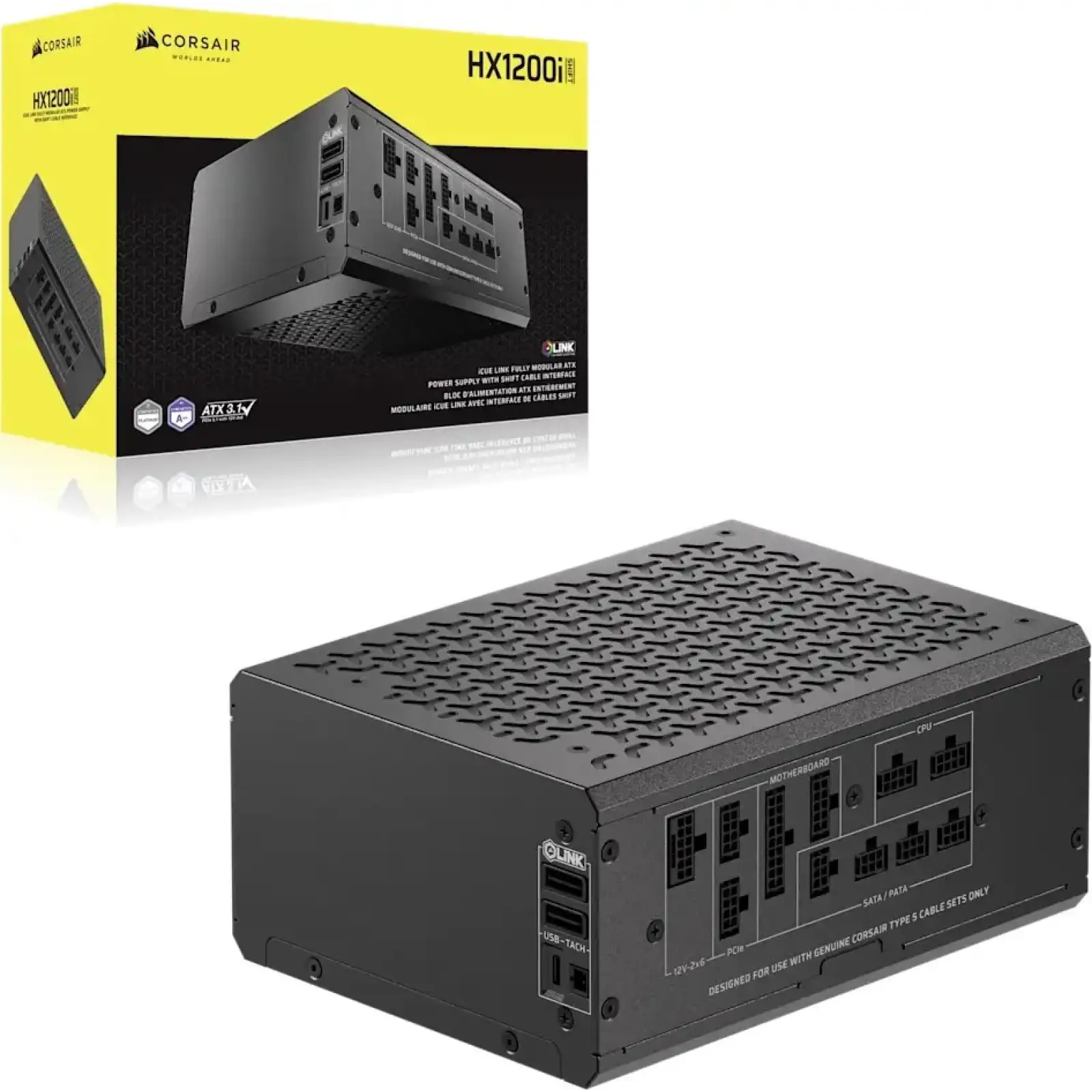 Блок живлення Corsair HX1200i Shift ATX 3.1 1200W (CP-9020267-EU) UA