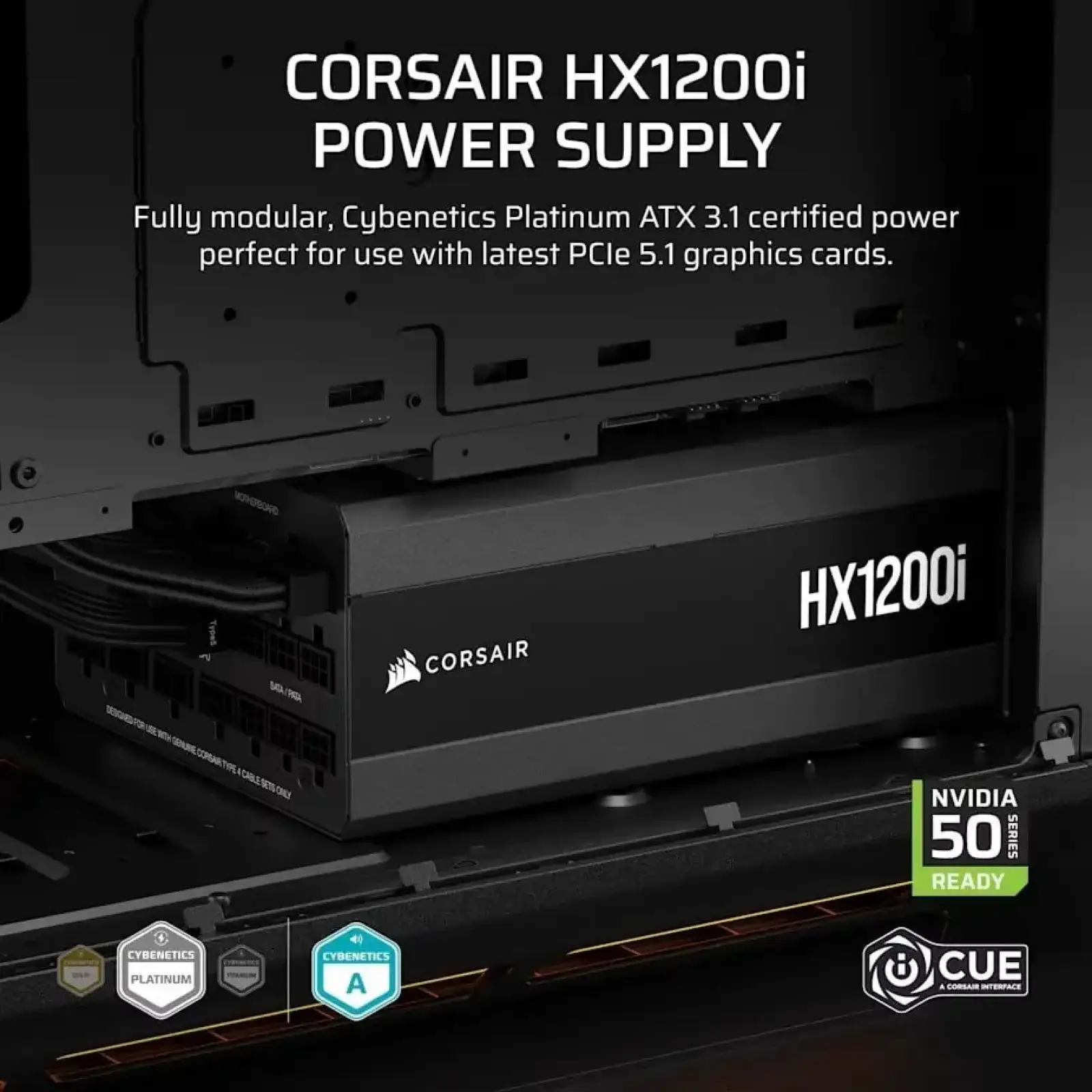 Блок живлення Corsair HX1200i PCIE5 1200W (CP-9020307-EU) UA