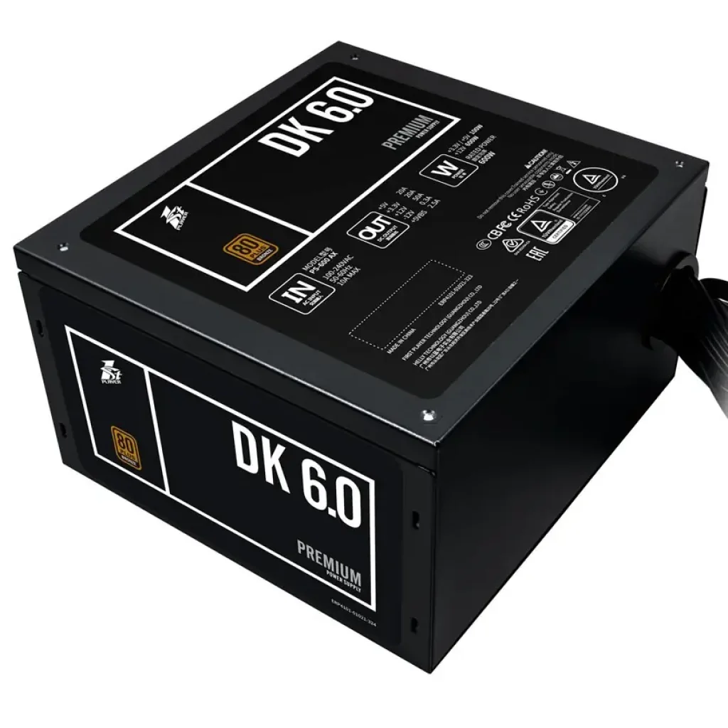 Блок питания 1stPlayer PS-600AX (DKPM-BRZ-600-BK-EU) 600W UA