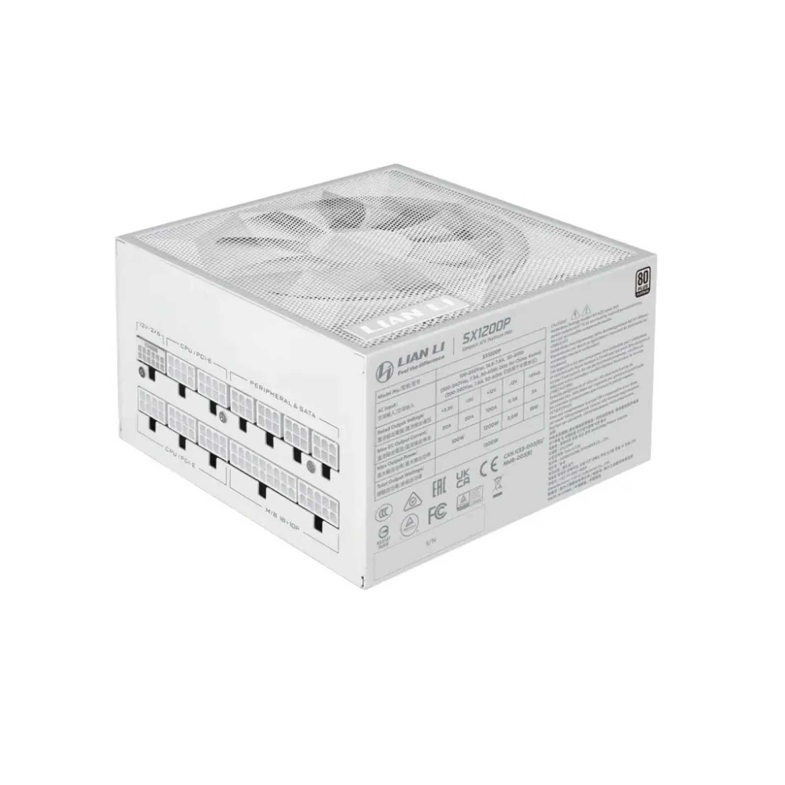 Блок живлення Lian Li SX1200P White, EU Cord (G9P.SX1200P.W000.EU) UA