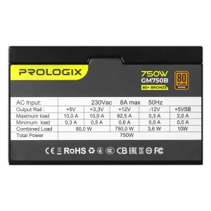 Блок живлення ProLogix GM750B 750W 80+ Bronze UA