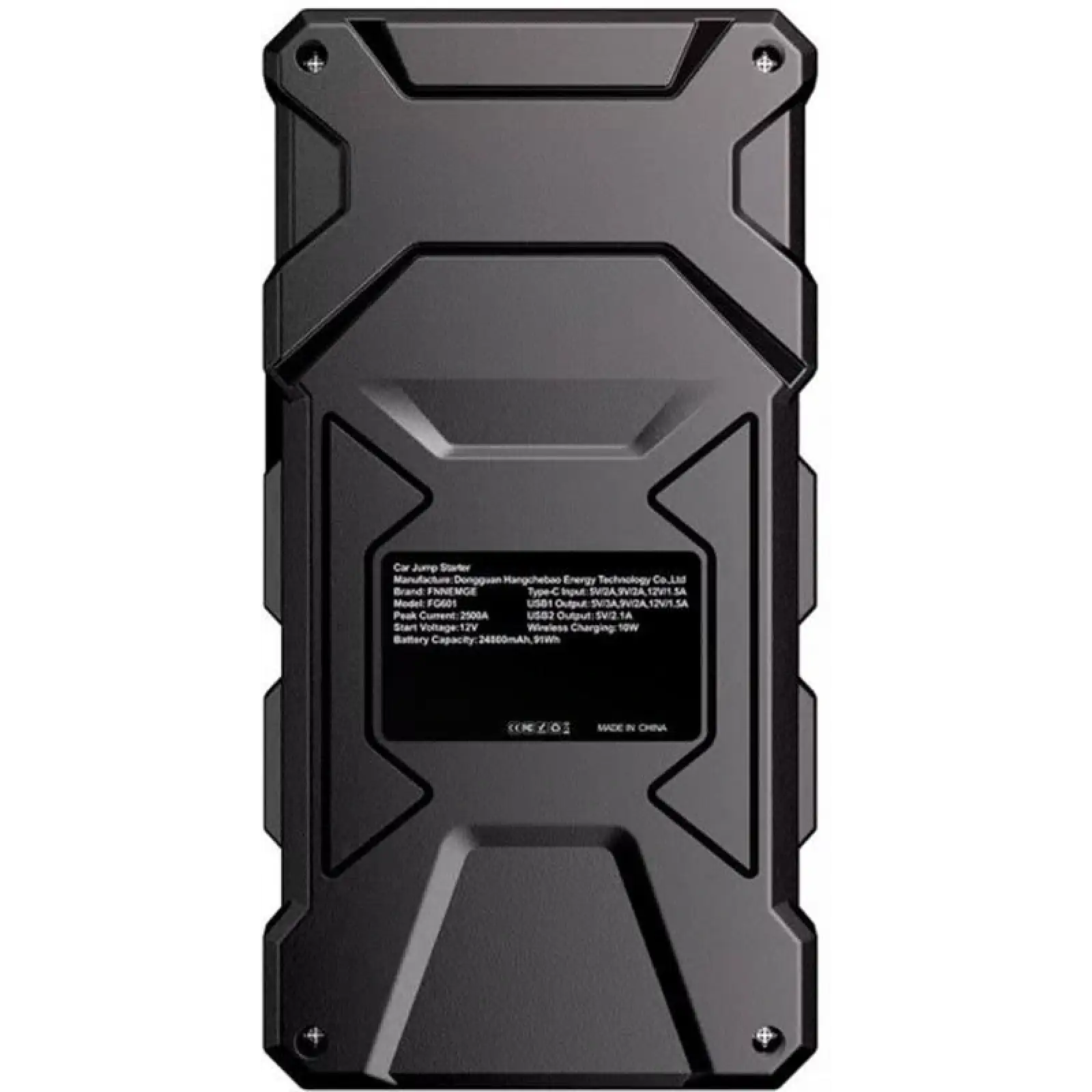 Пусковий пристрій для автомобілів ХоКо FNNEMGE series FG601 24000mAh Car Jump Starter Black (XK-FG601) UA