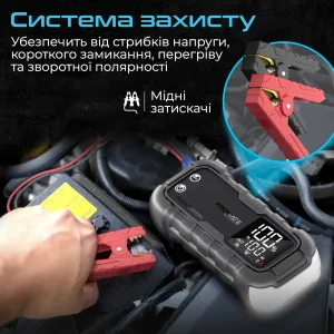 Пускозарядний пристрій Promate SparkTank-20 20000mAh 1000A/2000A Jump Starter Black UA