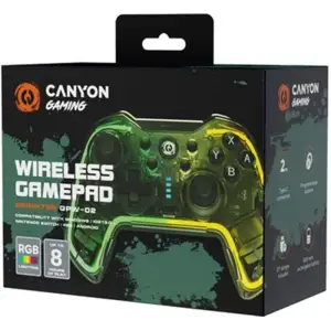 Геймпад беспроводной Canyon CND-GPW02 Green/Yellow USB UA