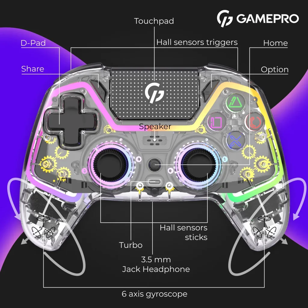 Геймпад GamePro GPS13T Transparent UA
