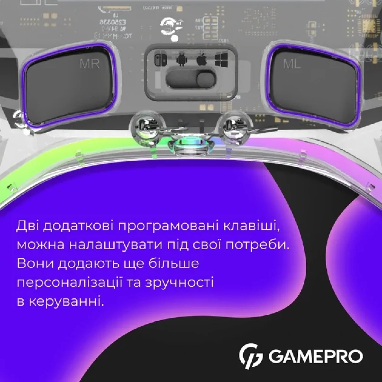 Геймпад GamePro GPX13T Transparent UA